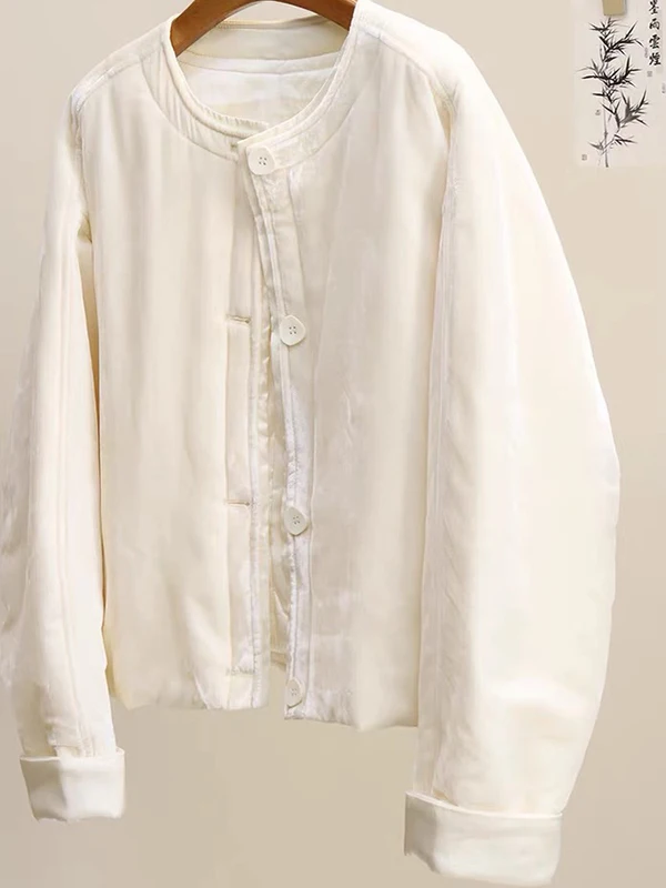 

Бархатный хлопковый джинт, женский зимний новый свободный повседневный тонкий размер, модный длинный све, круглый Ne на пуговицах