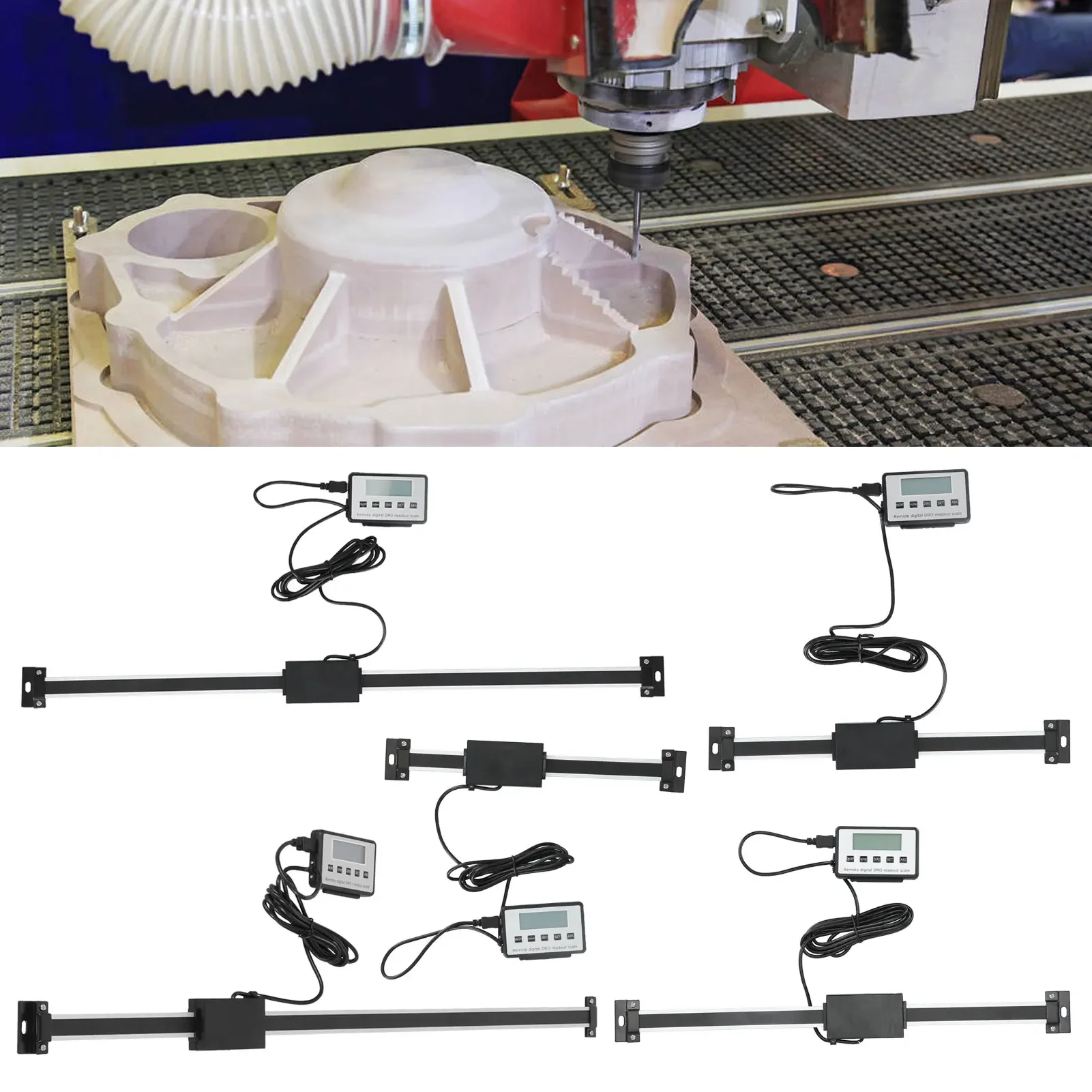 Lectura digital LCD Lectura digital Lectura digital Lectura digital Lineares métricos Imperiales Escala con pantalla digital para torno