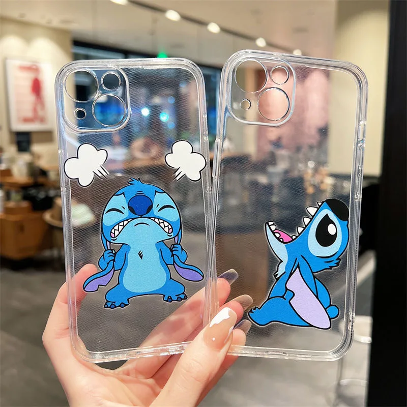 Disney Angry Stitch Phone Case for Infinix Hot 50 40 30 30i 20 20i 12 12i 11 1010i 10s 9 8 Play NFC 4G 5G Clear Soft TPU Case