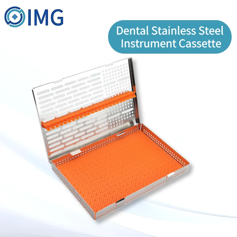 

Dental Implant Instrument Sterilization Box 20-Slot Stainless Steel Surgical Tool Storage Organizer for Dental Clinic