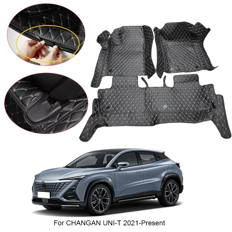 

3D Full Surround Car Floor Mats For CHANGAN UNI-T 2021-2025 Protective Liner Foot Pads Carpet PU Leather Waterproof Accessories