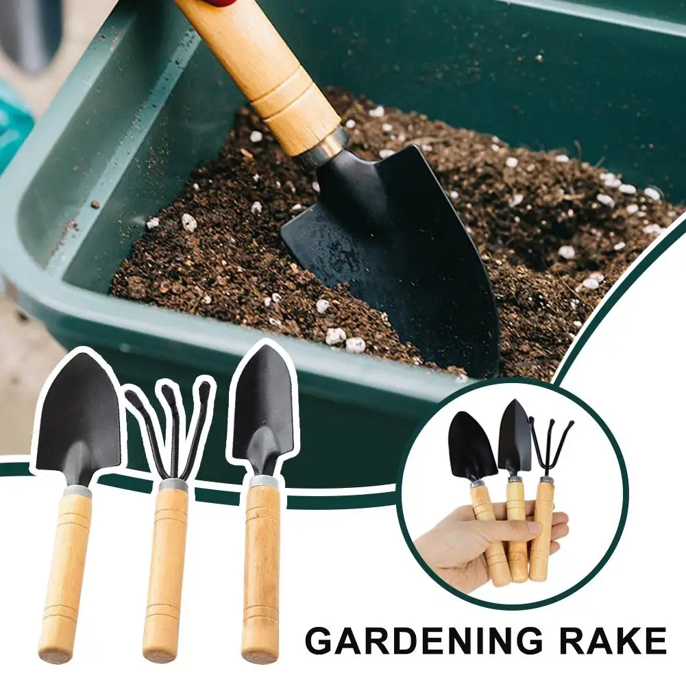 

Garden Tools Three-piece Portable Pot Culture Hand Steel Rake Shovel Tools Multi-functional Flower Weeder Soil Manganese Re R7C5