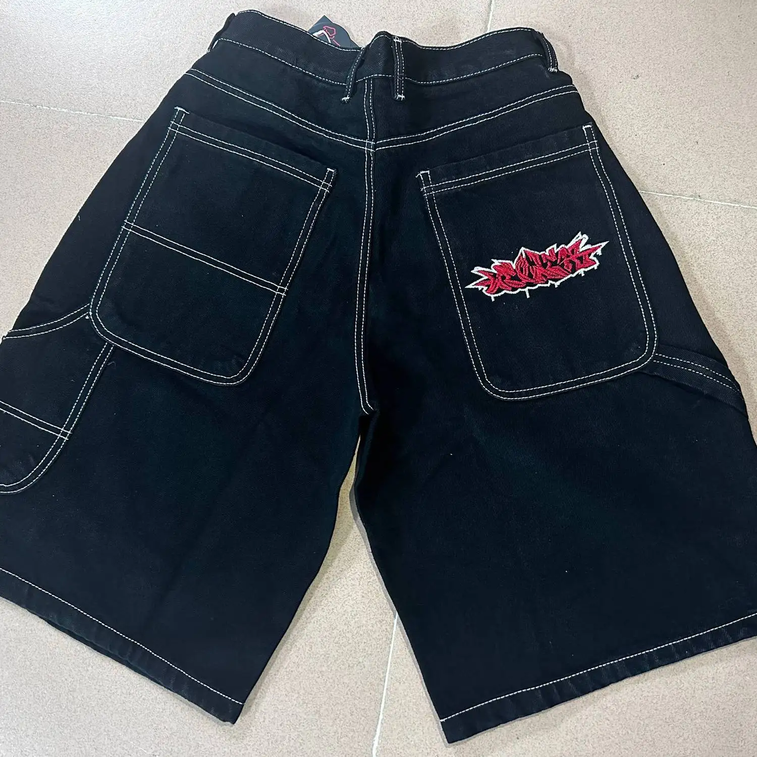 JNCO Wexwear celana pendek pria wanita, pakaian kargo skateboard trendi Unisex