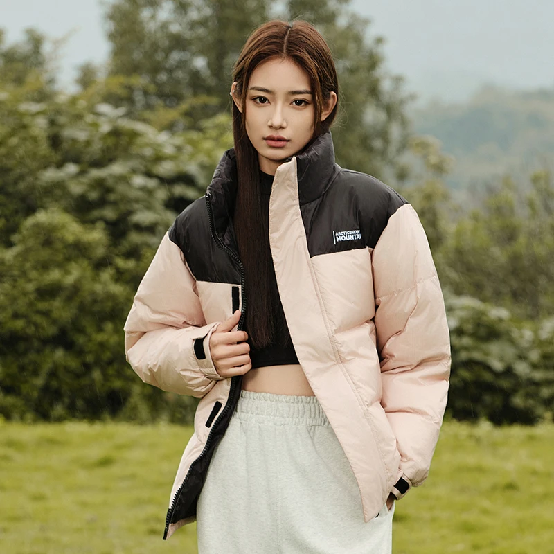 

Новая мужская утепленная куртка-пуховик 2025 года свободного кроя с воротником-стойкой для активного отдыха, модная зимняя верхняя одежда из полиэфирного пуха