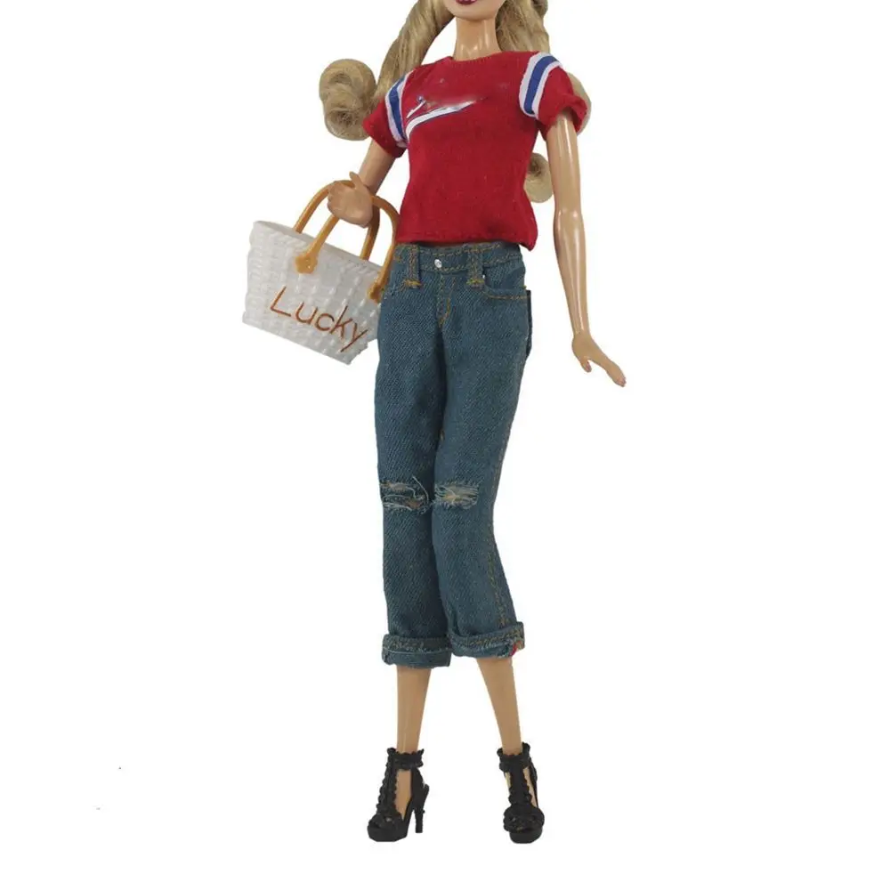 Vêtements décontractés multi-styles pour poupées BJD, vêtements, accessoires, pantalons en cuir, jeans floraux, fjD, 1/6