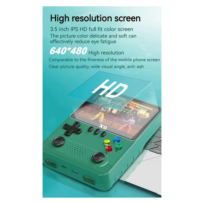 

A04R X9 Handheld Game Console 10000+Games 3.5 Inch Arcade Game Console 2000 MAh for GBA GBC NES for 11 Kinds of Simulators A