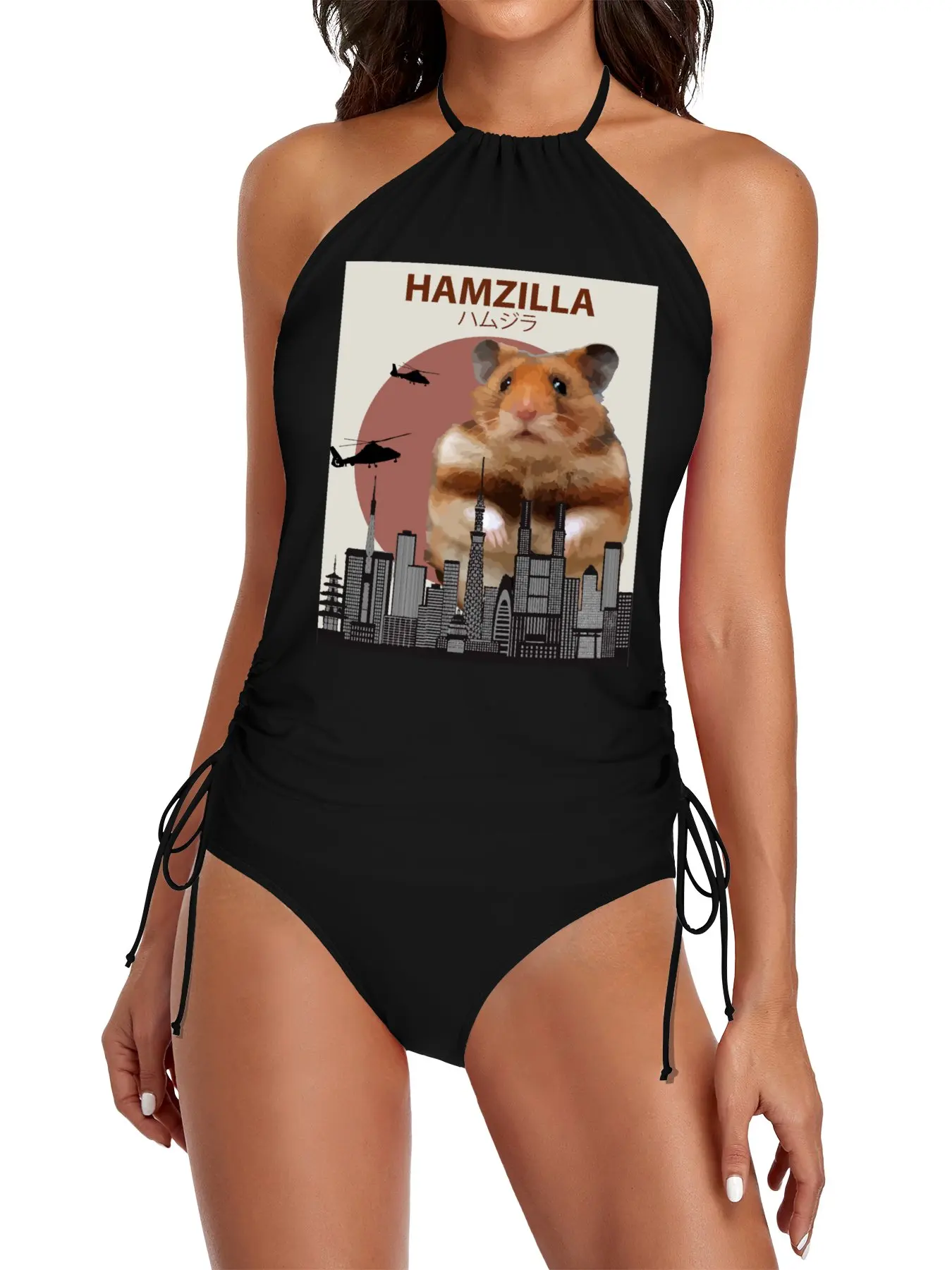 

Hamzilla - Giant Hamster Monster Split Swimsuit Set women's swimwear bikini costumes woman bikini 2025 Women swimsuit