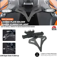 motorcycles Rear Short Tail License Plate Holder Number Holder With LED Light For 1290 Super Duke R 2020 2021 2022 2023 2024