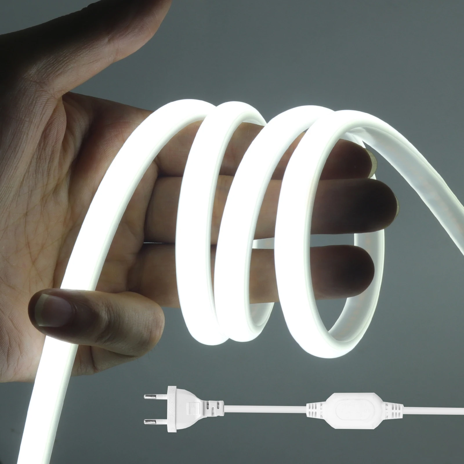 

220 В, ЕС, Великобритания, вилка, COB, светодиодная лента, 288 светодиодов/м, гибкая светодиодная лента, водонепроницаемая уличная лампа для кухни, украшения дома, комнаты