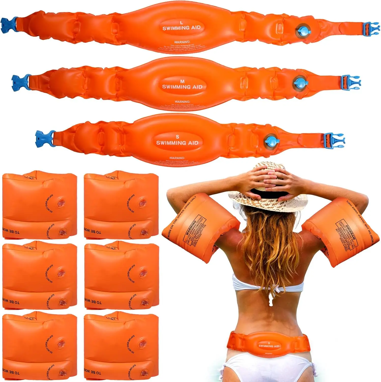 

Children and adult swimming training equipment - swimming pool or training swim belts and other auxiliary tools, freely adjustab