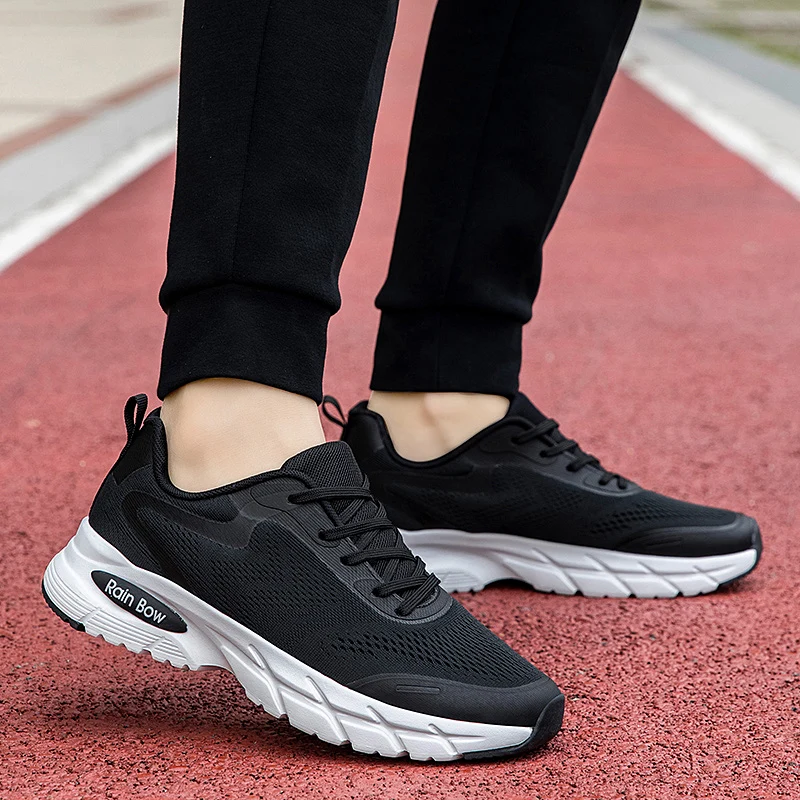 

Мужские кроссовки для бега, весенне-осенние, дышащие, сетчатые, легкие, с мягкой подошвой, повседневные спортивные кроссовки, большие размеры, для отдыха и прогулок
