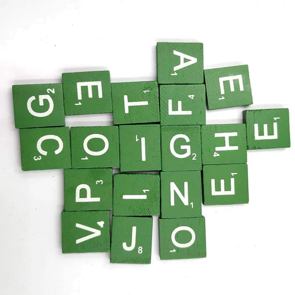 

100pcs Natural Wood Chips Diy 26 English Alphabet Puzzle Literacy Box Baby Educational Blocks Wooden Cubes Crafts Wedding Party