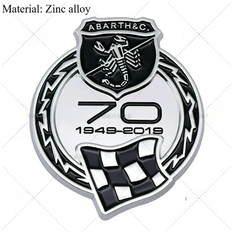 

High-quality Modification 3D Metal Car Sticker 70th Anniversary Scorpion Pattern Scratch Cover DIY Decoration Car Accessories