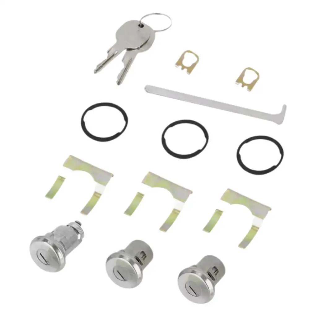 Door Lock Cylinder Set 654394765282 Practical Premium Portable Direct Replaces with 2 Keys Accessories for Chevrolet Camaro