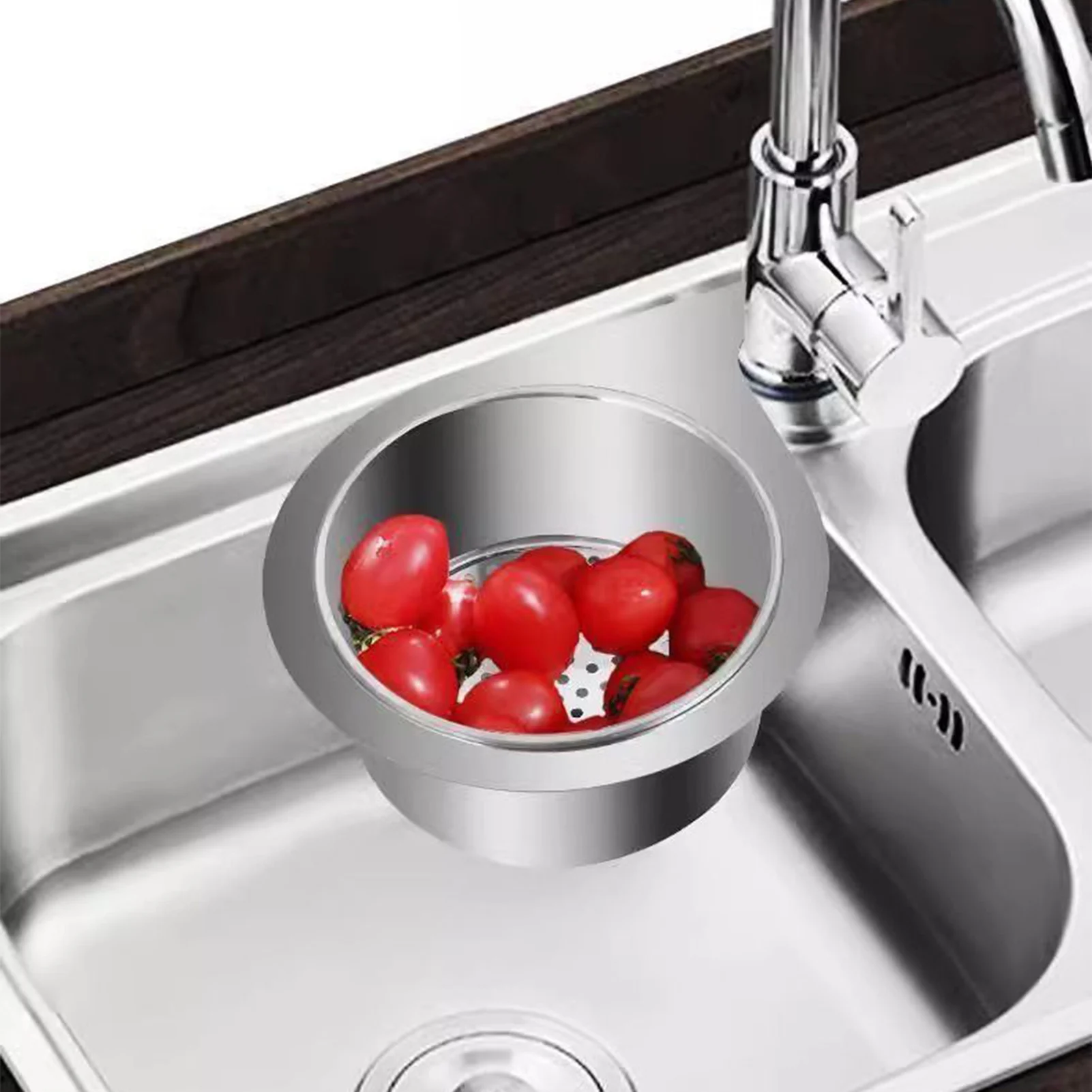 Swan Sink Strainer Basket Stainless Steel Corner Sink Strainer Kitchen Sink Drain Basket for Kitchen Sink Sink Strainer Basket