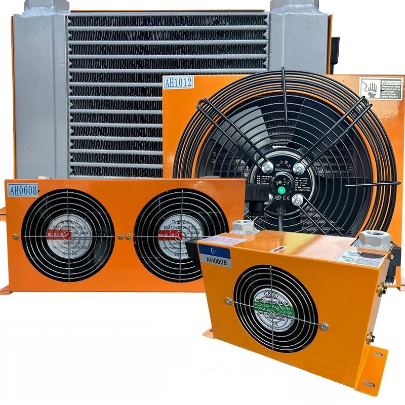 Engineering Hydraulic Oil Cooler 60L/min CNC Machine Industrial Air Heat Exchanger Double Fans AH0608TL Hydraulic Oil Air Cooler