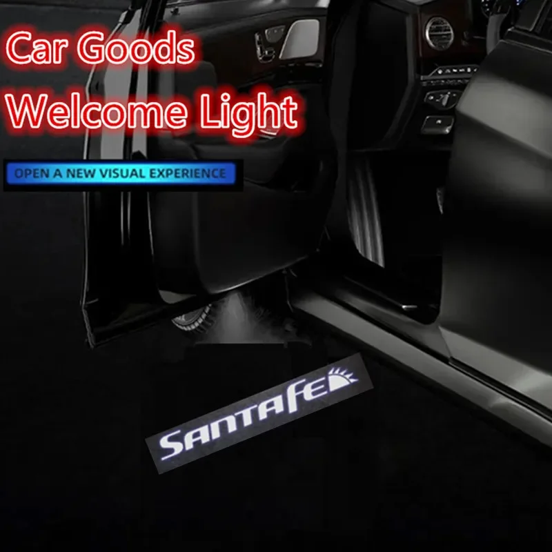 

2PCS Auto Atmosphere Lamp Led Car Door Welcome Light Auto Logo Courtesy Projector Lamps For Santafe Elantra Tucson