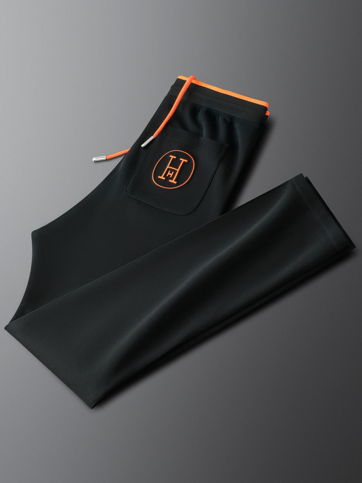 

Ele Anti-Wrinkle Bla Elastic Sports Casual Pants Men's Slim Fit Spring New Sle Versatile Straight Commuter Sweatpants