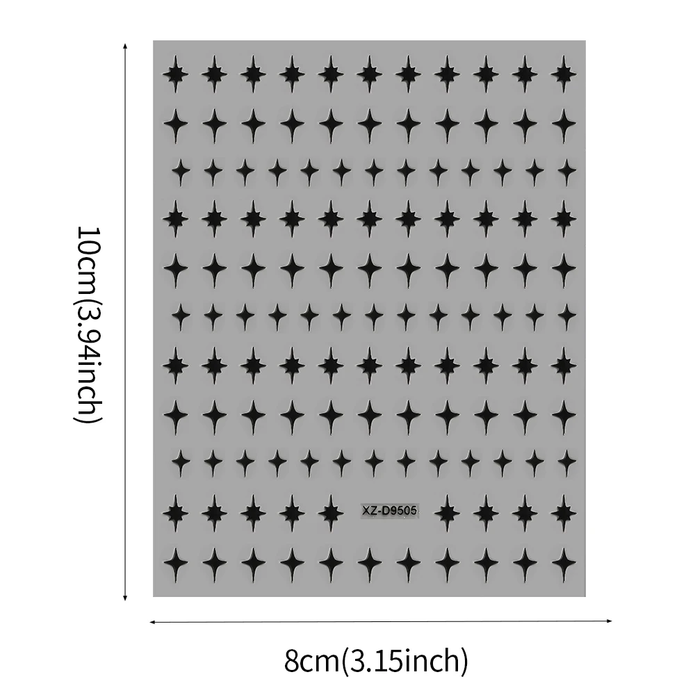 สติกเกอร์ติดเล็บลายดาว 3 มิติ 8 ชิ้น 8 สี ลายกาแล็กซี่ ดาวกระจาย  สติกเกอร์ติดเล็บแบบมีกาวในตัว สำหรับตกแต่งเล็บ DIY อุปกรณ์ตกแต่งเล็บสไตล์ Y2K