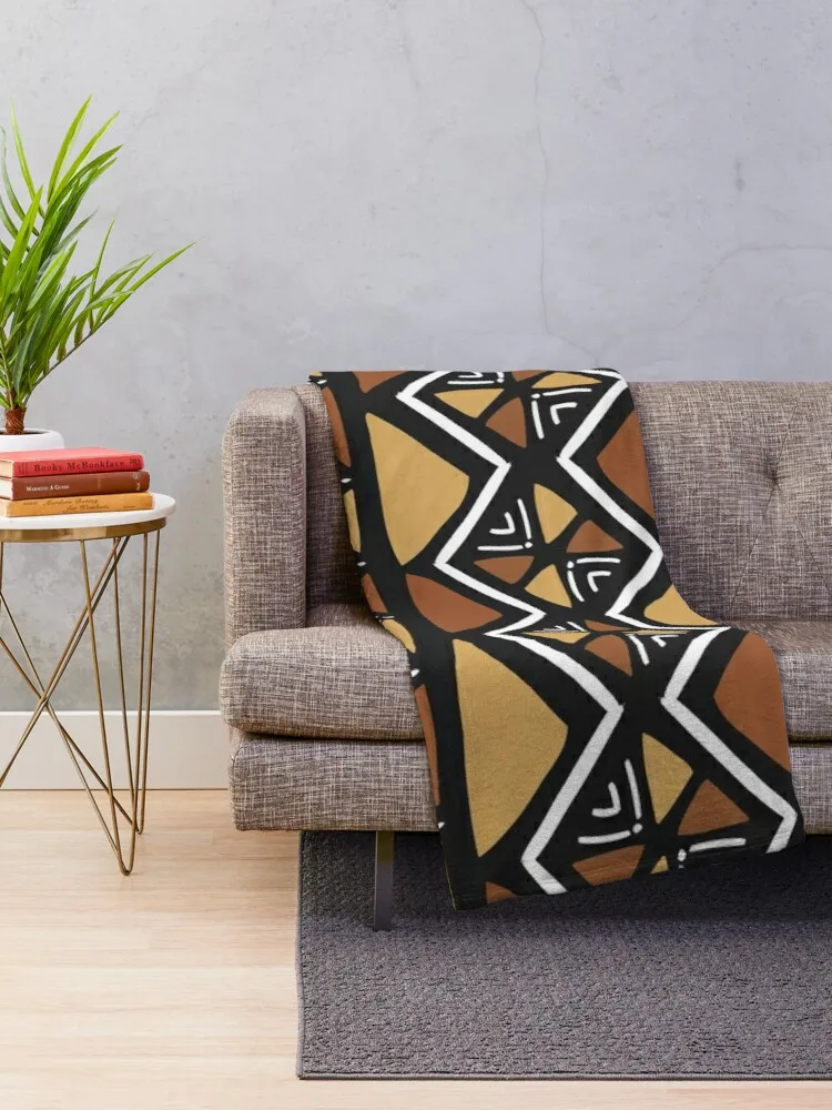 African Mud Cloth Mali Throw Blanket Flannels Blanket Stuffed Blankets