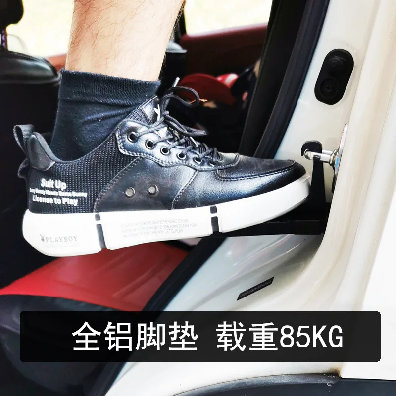 Moki Car Doorstep Folding SUV Roof Access Ladder Hook On Door Latch Pedal Universal Foot Pedal for Car Roof Climbing