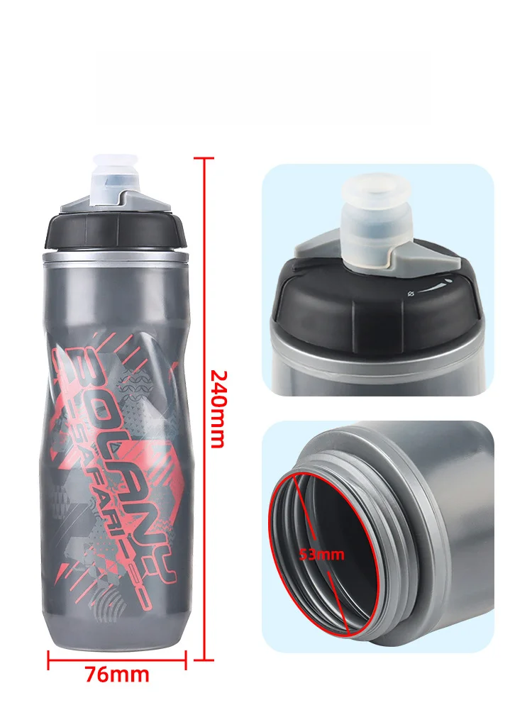 Mountain Bike Outdoor Cycling Water Bottle Double layer Portable Ice Protection Sports Water Bottle Climbing PP Water Cup_voghion.com