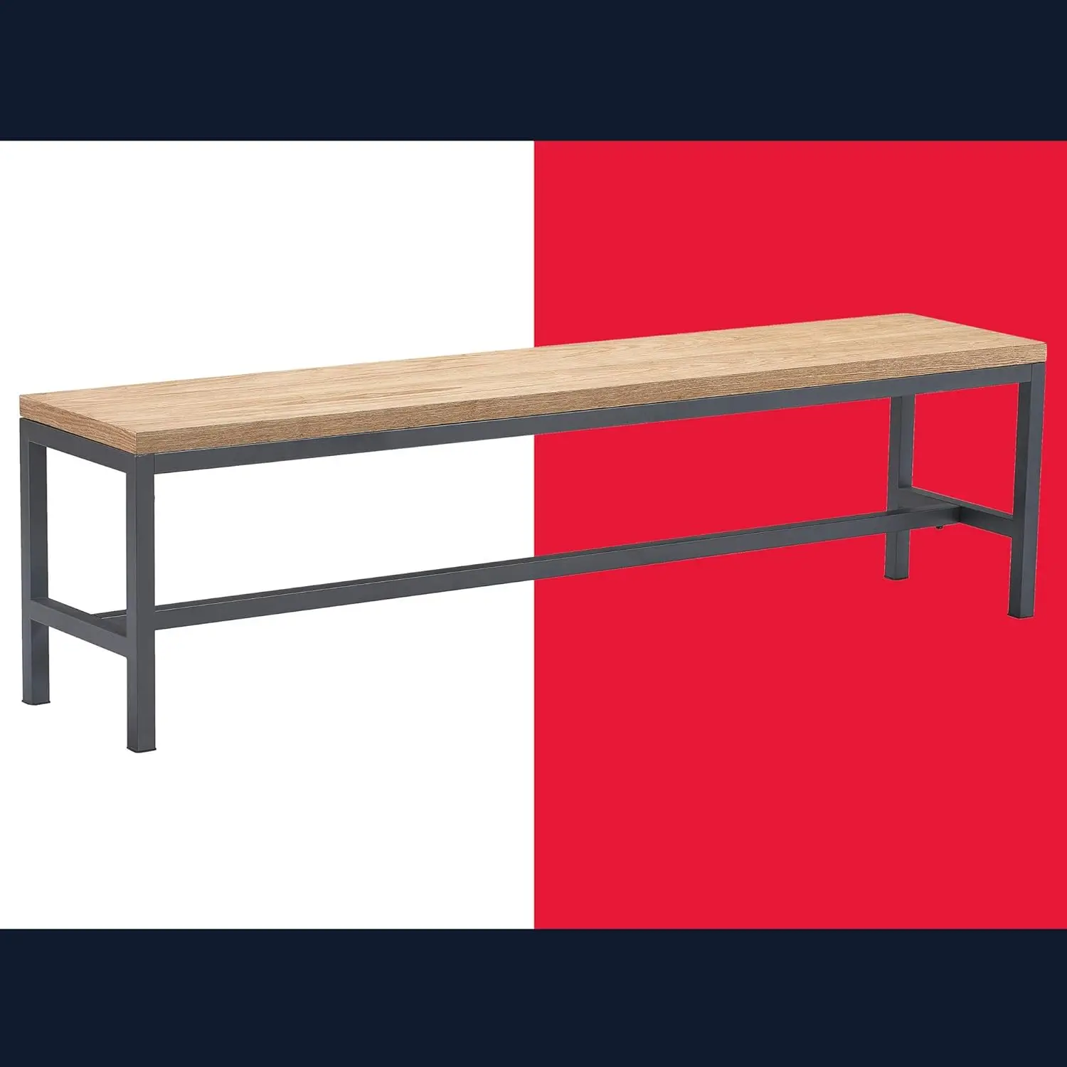 الخشب الصلب مقعد الطعام في المزرعة الصناعية ، منضدة الخشب الصلب ، طاولة مدخل غرفة المعيشة ، روبسون 66"