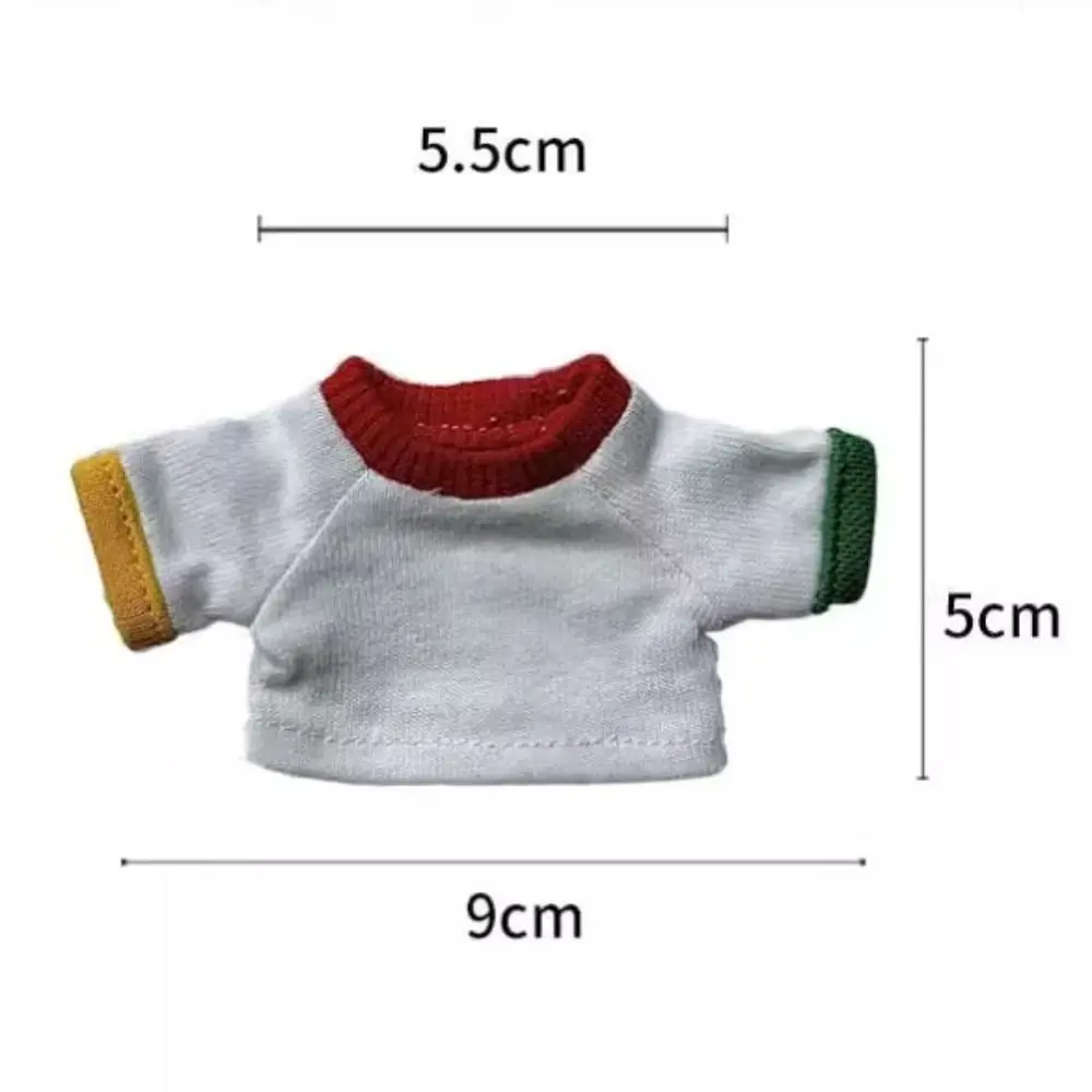 8 Colors Cotton Doll Clothes Accessories Mini Clothes Tops Casual Wear T-shirt for 10cm Cotton Doll for 10cm Cotton Doll