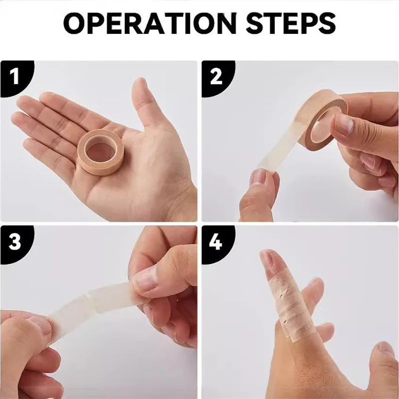 5/10/20PCS 9M * 1.25CM Nastro di colore della pelle non tessuto Occhio Ciglia finte Patch Traspirante Nastri di estensione delle ciglia Lint Palpebra adesivo