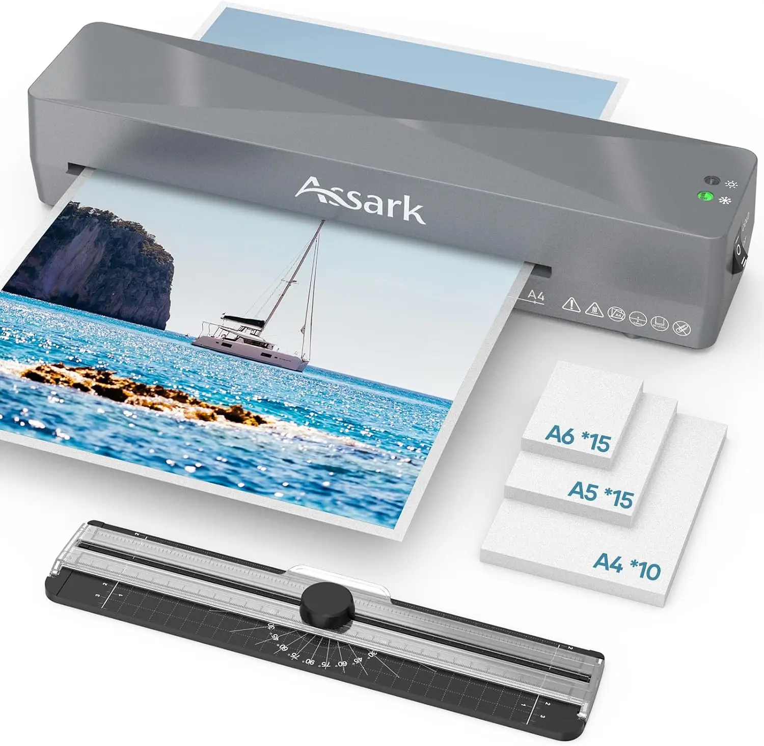

9 Inch Laminator Machine with 40 Sheets, Quick Preheating, Paper Cutter, Low Noise, ABS Jam Free