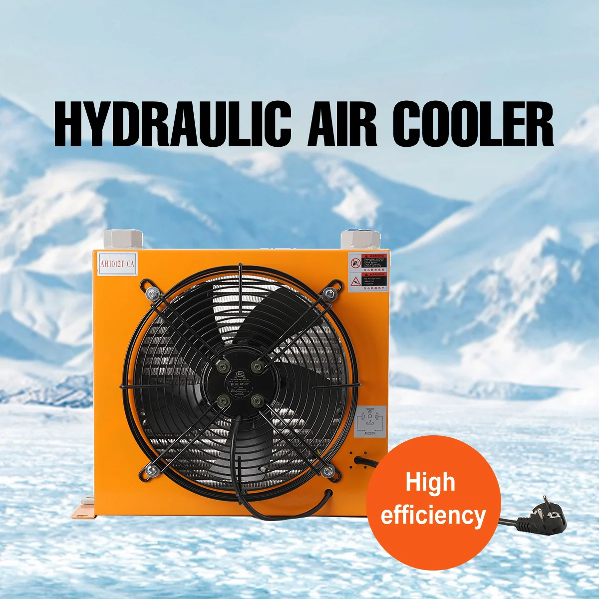 AH1012T-CA Raffreddatore d'aria idraulico Radiatore olio raffreddato ad aria Serie AF Raffreddatori olio idraulici in alluminio con aletta a piastra 100L/MIN 220V