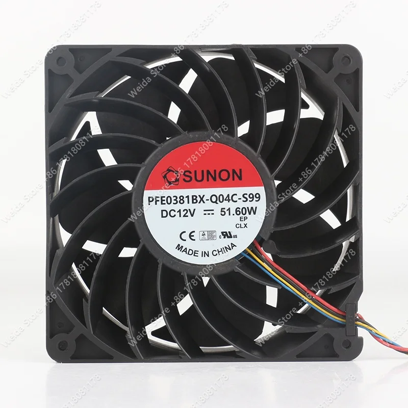 cooling fan New Sunon DC12V 51.60W AC EC14038 140X140X38MM 14CM High air volume violent four-wire PFE0381BX-Q04C-S99