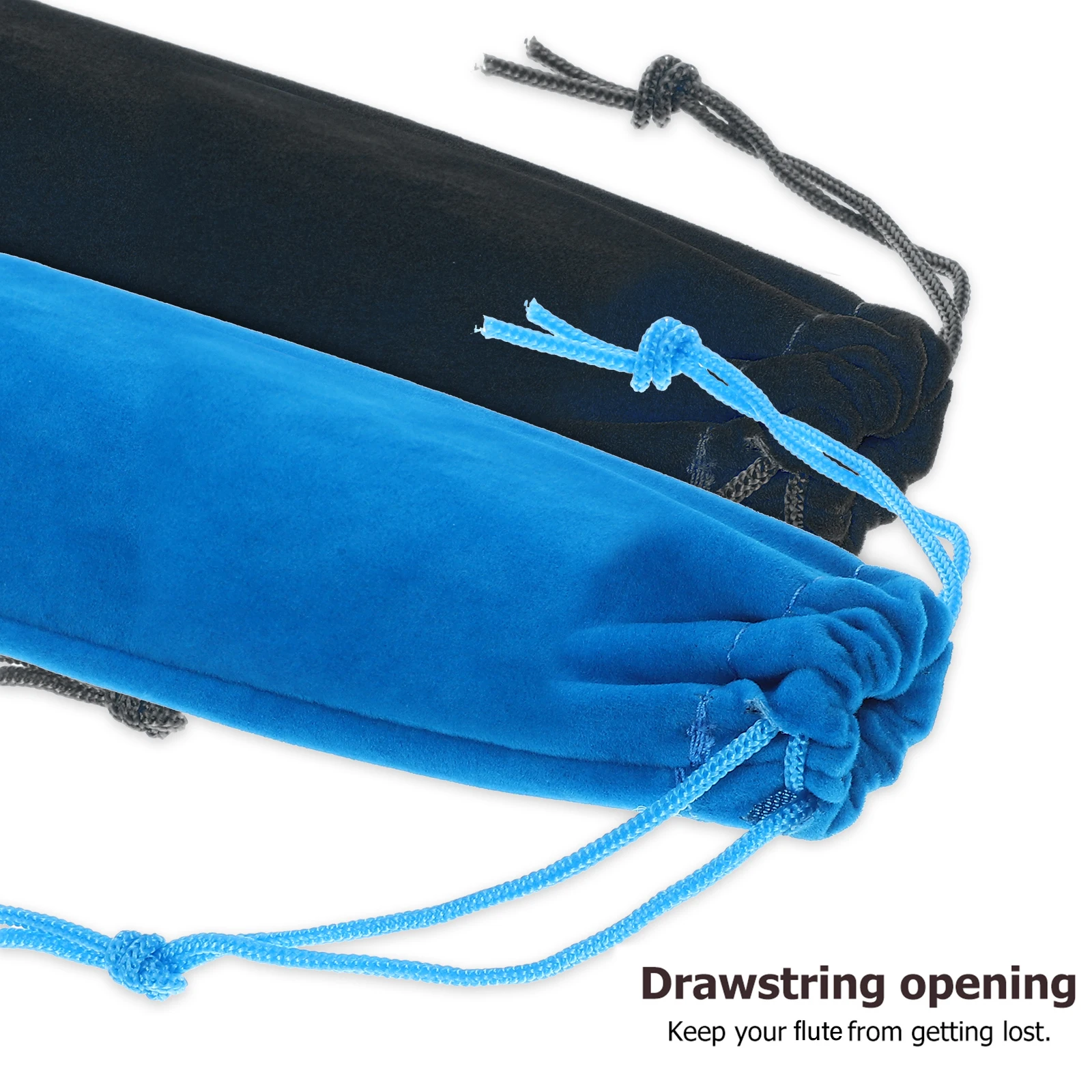 

10pcs Flute Storage Bag Soprano Recorder Pouch Clarinet Case Drawstring Suede Flocking Reusable Music Instrument Carrying