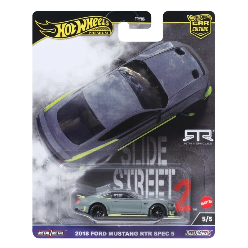 

Hot Wheels Premium 2018 Ford Mustang Rtr Spec 5 Slide Street 2 Car Culture 1/64 Collection Diecast Vehicle Model Toys Gift
