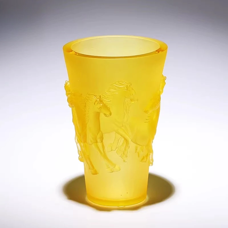 Sternzeichen-Maskottchen, antikes glasiertes Pferdevase-Ornament