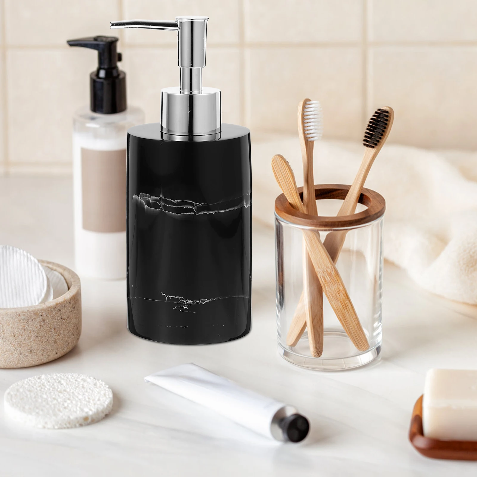 

Pump Bottle Sanitary Ware 400ml Square White Portable Refillable Soap Dispenser Bathroom Kitchen Hand Soap Lotion