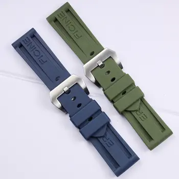 適用於沛納海 PAM441、359、111 系列的 22mm、24mm、26mm 防水橡膠男士腕錶錶帶,矽膠材質,黑色、橙色、灰色可選。 8 最佳銷售 橘色錶帶 - №3