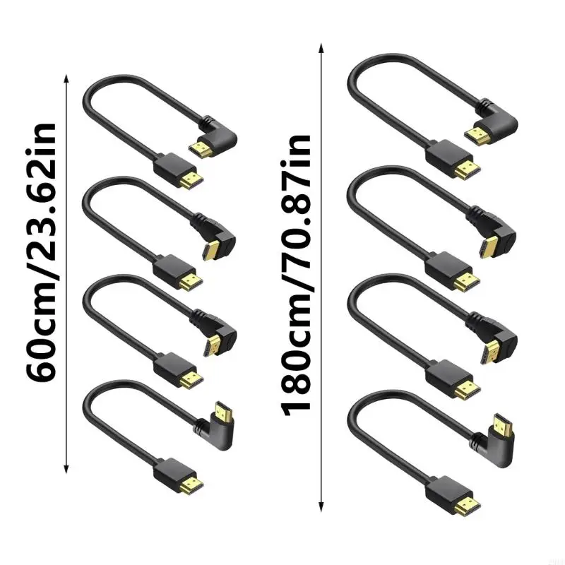 28TE Эффективный HDMI2.0 Кабельный мужский к мужскому прамутному углу для ноутбука, 4K -дисплея