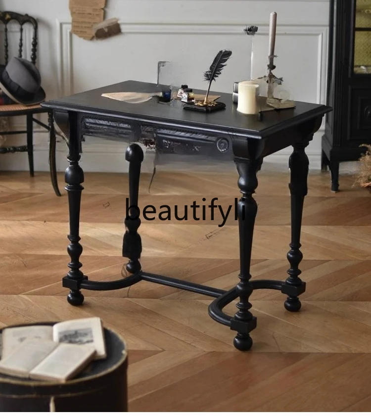 

American Retro Dressing Table/Creative Personality Storage Desk/Simple Modern Carved Storage Writing Desk