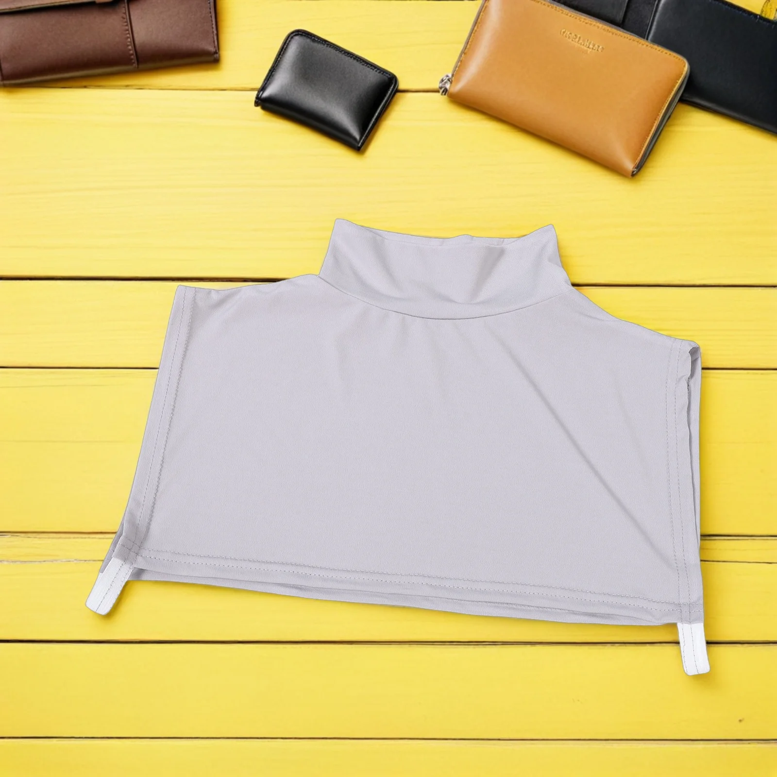 Cuello largo de imitación desmontable musulmán para mujer, cuello de camisa ligero y transpirable, extraíble para suéteres, vestidos, Hijabs