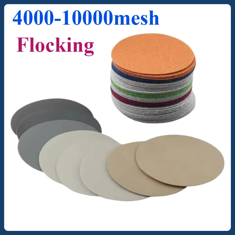 ورق صنفرة مائي على شكل قرص متدفق، خرز بوذي جاف ورطب وتلميع دقيق اليشم 400-10000 شبكة