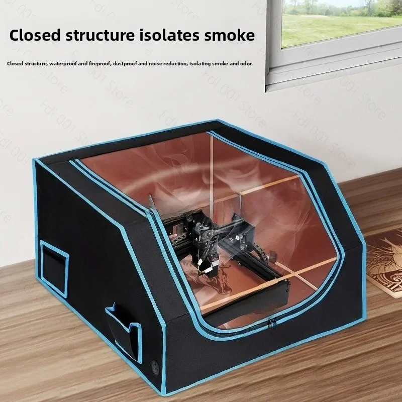 Laser Engraver Protective Cover Smoke Exhaust Enclosure Dustproof Flame Retardant Oxford Cloth