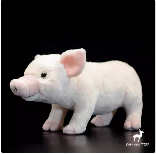 

Super Cute 35cm Simulation Home Pig Plush Toy Pink Black Pig Doll For Children Girlfriend Gift