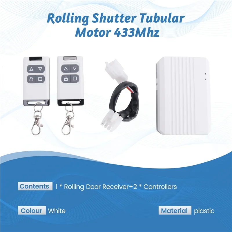 【Flash-Deal!】Universal 433Mhz Remote Control Garage Door Wireless RF Switch Controller Receiver Works Rolling Shutter Tubular Mo