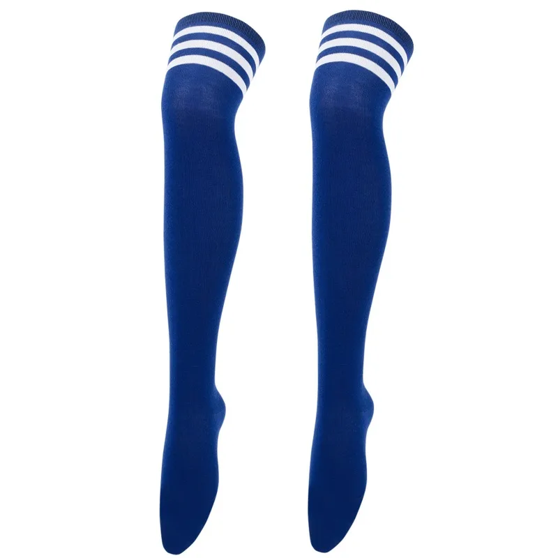 Schwarz/weiß gestreifte lange Socken für Damen, sexy Overknee-Oberschenkelstrümpfe, Overknee-Strümpfe, Damen und Mädchen, warme lange Röhrensocken ﻿ – Detail 9