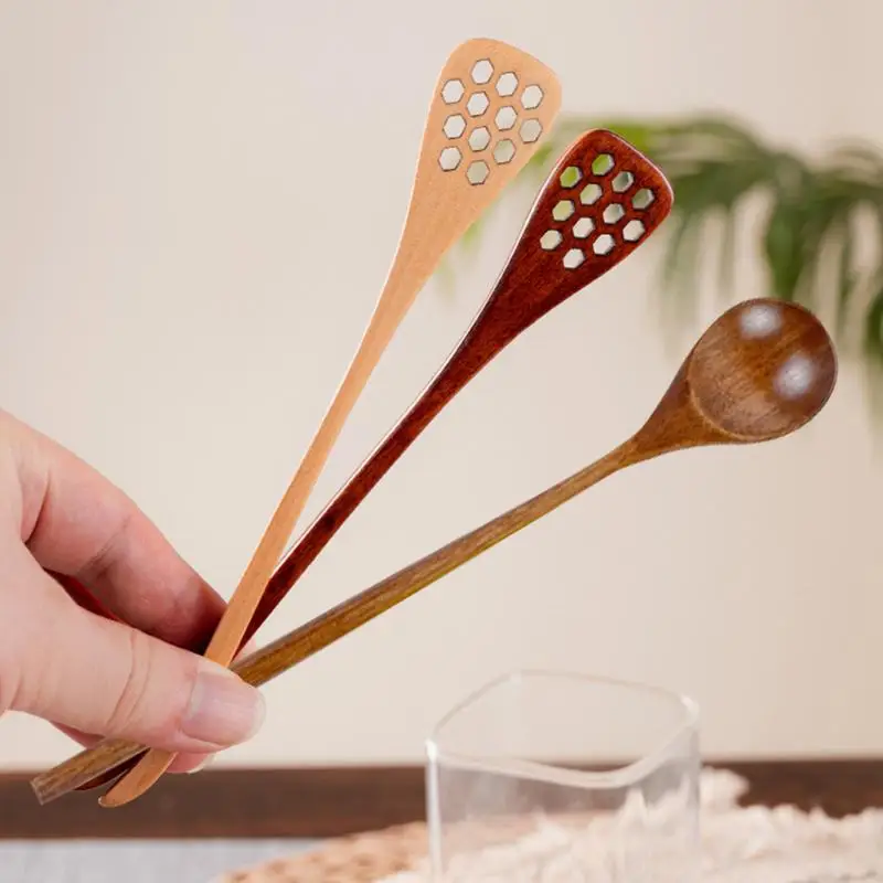 Honeycomb Stick Mixing Stick Honey Spoon Stirrer with Long Handle Multi-Functional Honey Jar Stirring Spoons for Holidays Lovers