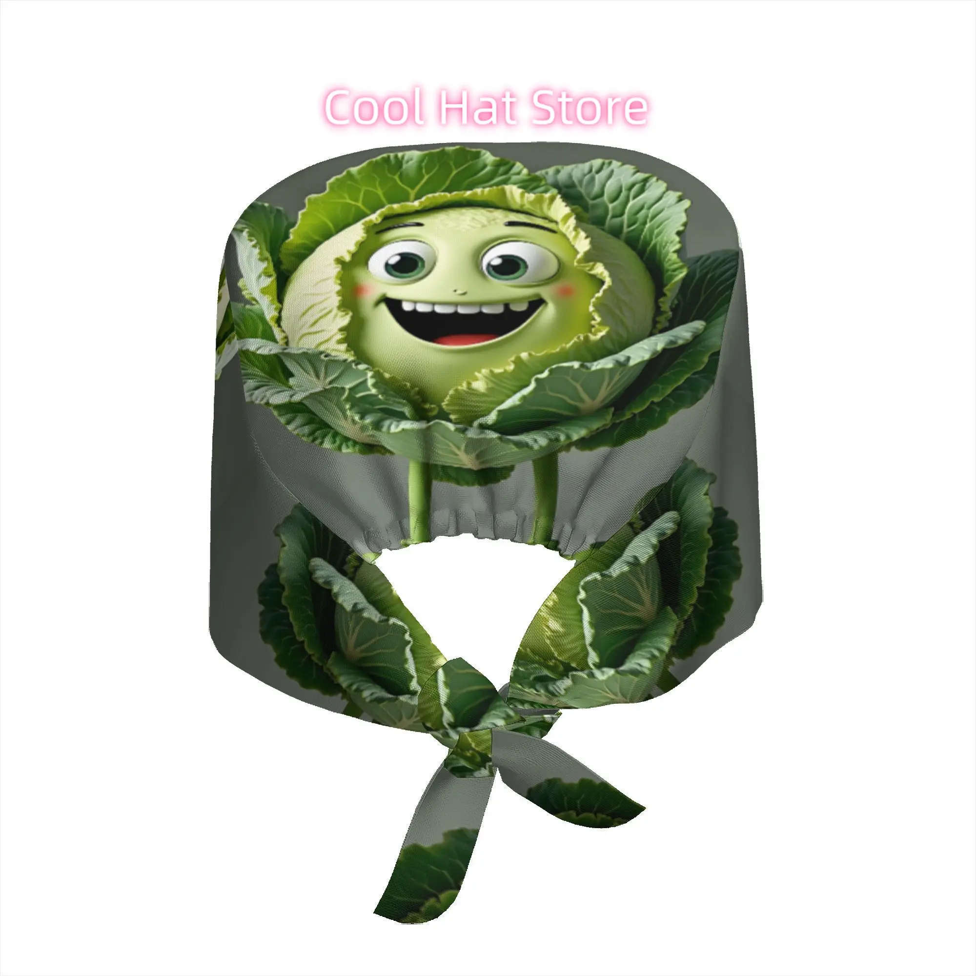 A Trendy Green Cabbage Hat Featuring a Fun Vegetable Design, Perfect for Christmas Gifts Or Holiday Parties, Making It a Cozy Fa