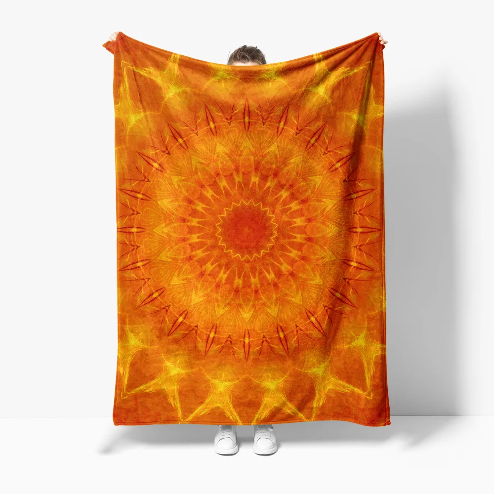Iridescent Colorful Galaxy Starburst Abstract Printed Fleece Blanket Warm Throw Soft Bed Cover Gift