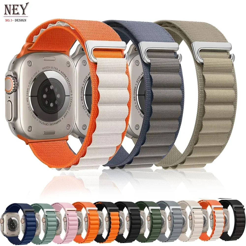 Sport Alpine Loop For Apple Watch Ultra 2 49mm Band 41mm 44mm 45mm 40-42-46mm nylon Bracelet iWatch Series 10 9 8 7 6 5 SE Strap