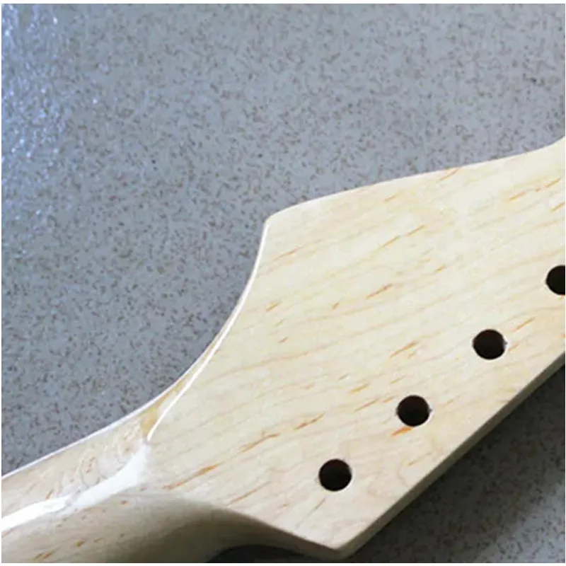 White binding 22 Frets Maple Electric Guitar Neck Rosewood Fretboard Glossy Paint Wood Color Guitar Parts Accessories
